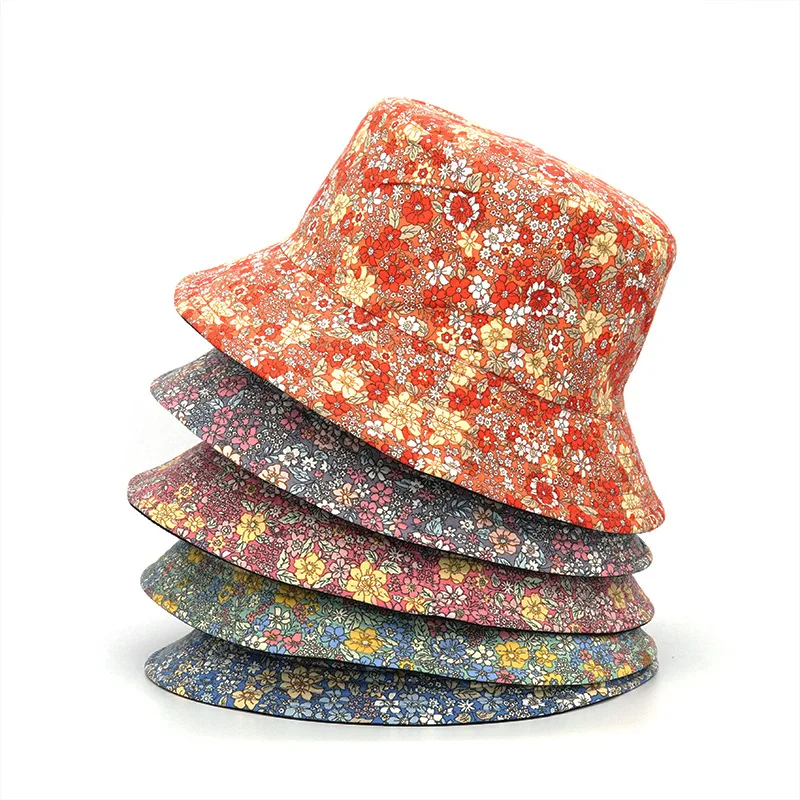 Mens Fashion Bucket Hat - 리버시블 버킷햇 플로럴 프린트 자외선 차단