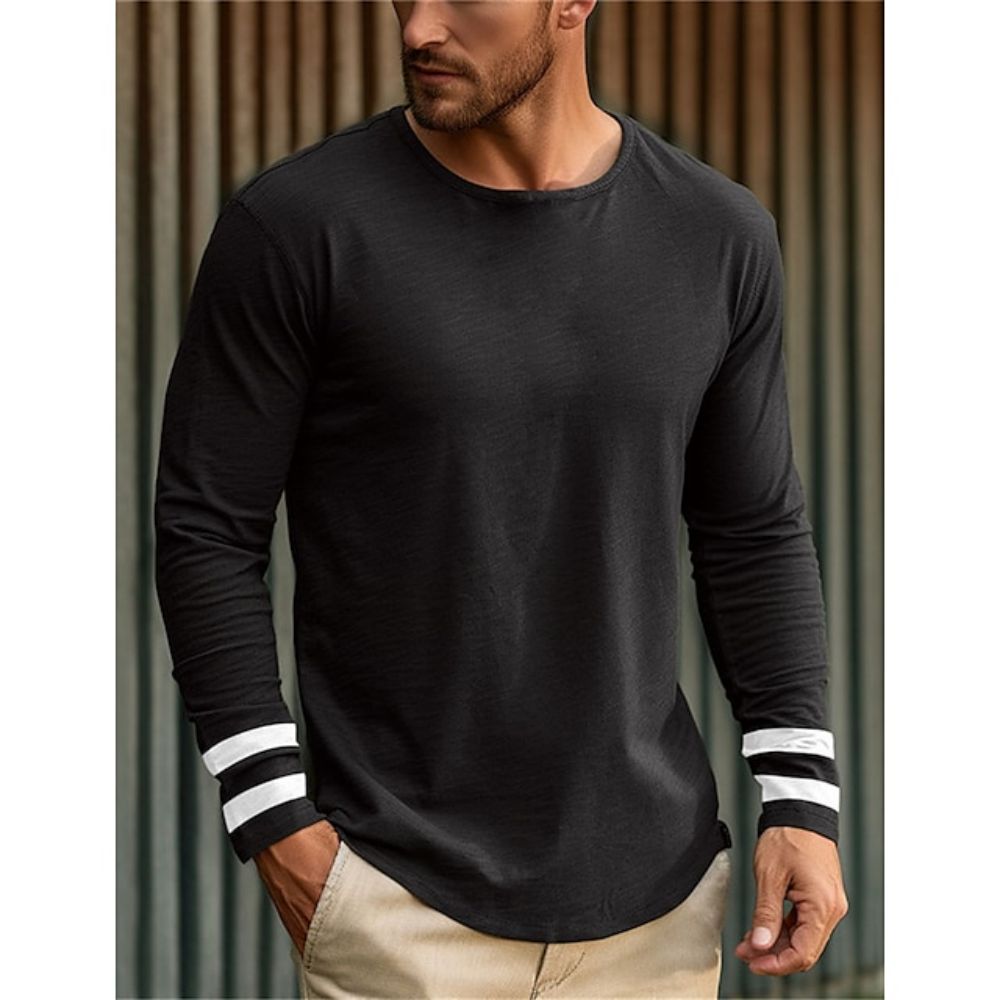 Mens Fashion Style - 캐주얼 심플 스타일 남성 티셔츠 스트리트