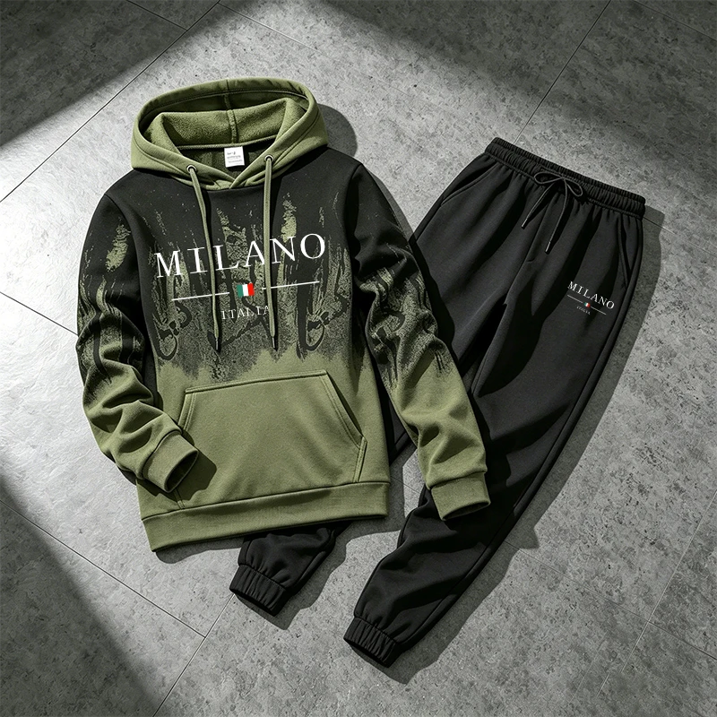 Jogger Sweatpants Men - 이탈리아 패션 스포츠웨어 2피스 세트 남성