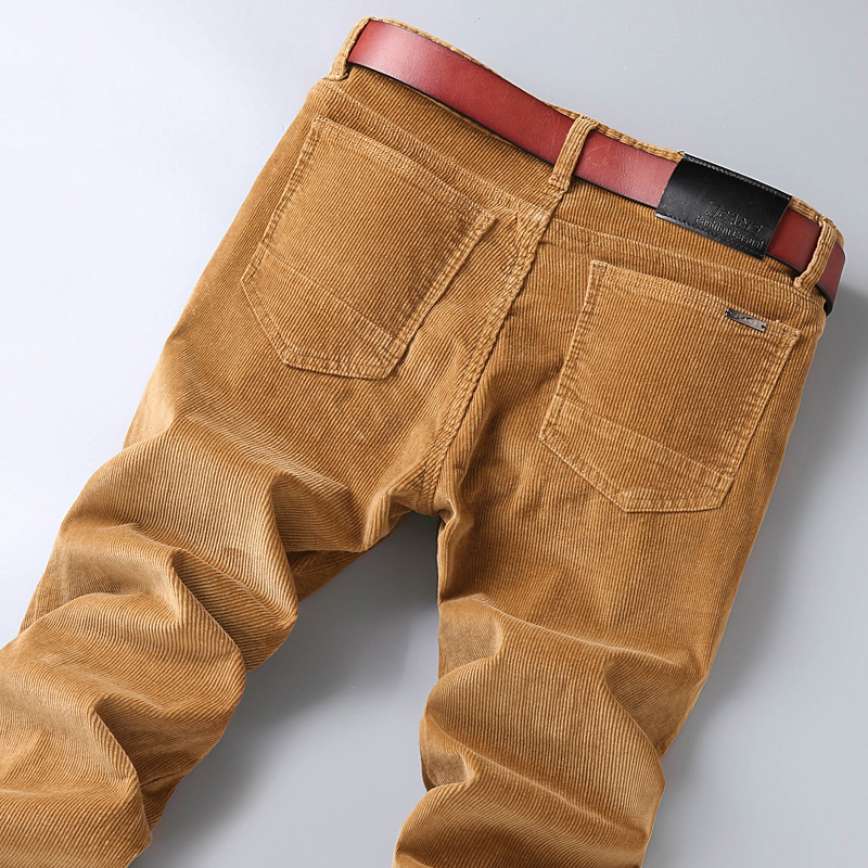 Men'S Fashion Khaki Pants - 코튼 코듀로이 캐주얼 바지 남성 가을