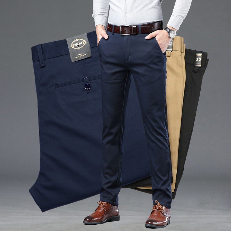 Men'S Fashion Khaki Pants - 여름 얇은 남성 슬림 정장 바지