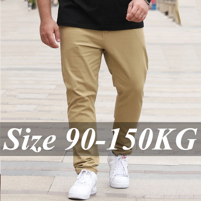 Men'S Fashion Khaki Pants - 플러스 사이즈 36-50 남성 바지 스트레이트