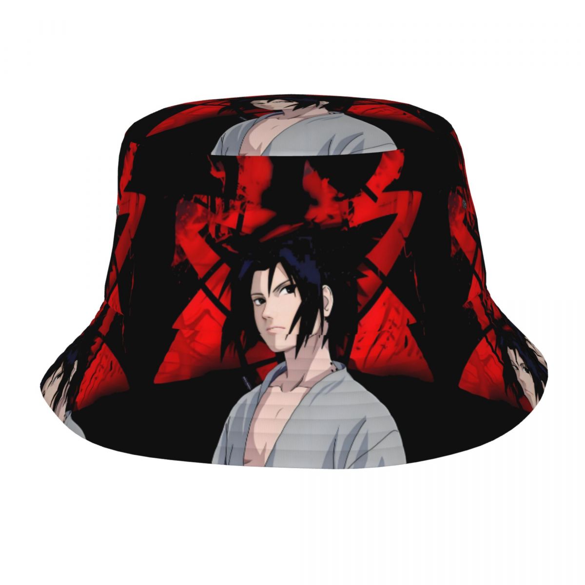Mens Fashion Bucket Hat - 커스텀 레트로 N-나루토 S-사스케 만화 캐릭터