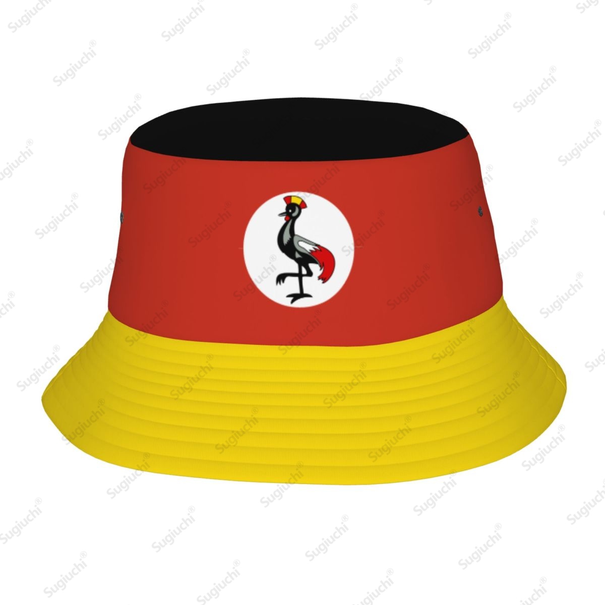 Mens Fashion Bucket Hat - 2025 우간다 3D 깃발 남녀 버킷햇