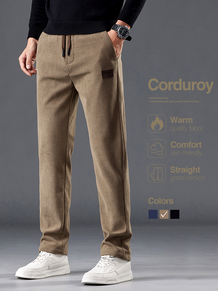 Men'S Fashion Khaki Pants - 남성 코듀로이 바지 가을 신상품 신축성