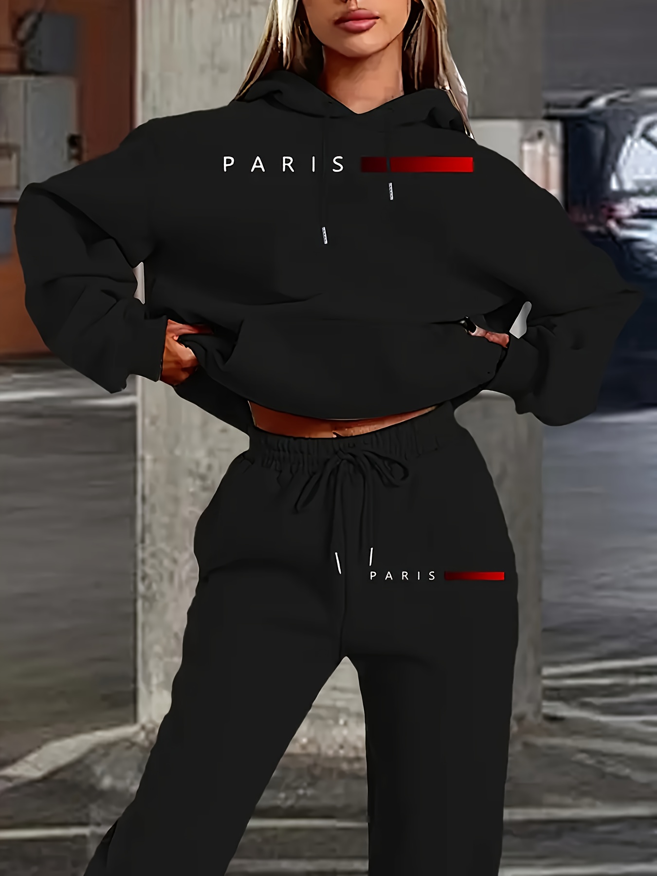 Paris Men'S Fashion - 새로운 여성 세트 후드티와 바지 파리