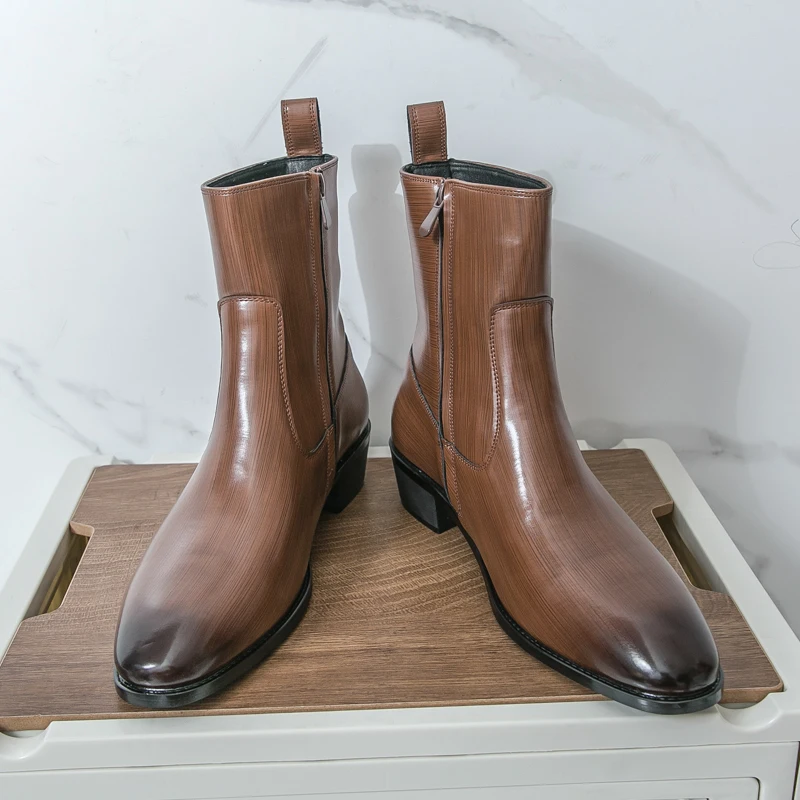 클래식 편안한 앵클 부츠 패션 남성 캐주얼 가죽 첼시  - Men'S Fashion Online 리뷰 및 가격