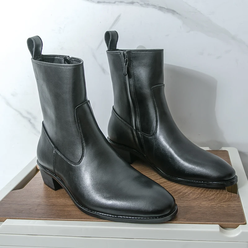 클래식 편안한 앵클 부츠 패션 남성 캐주얼 가죽 첼시  - Men'S Fashion Online 리뷰 및 가격
