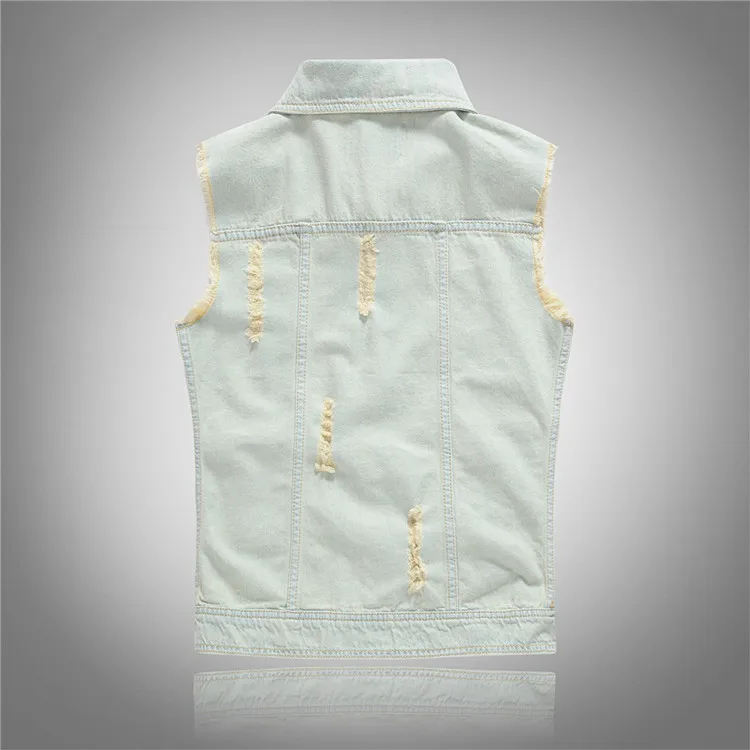 팝 봄 가을 새로운 패션 남성 워시 빈티지 레트로 블루 - Men'S Fashion Vest With Jeans 리뷰 및 가격