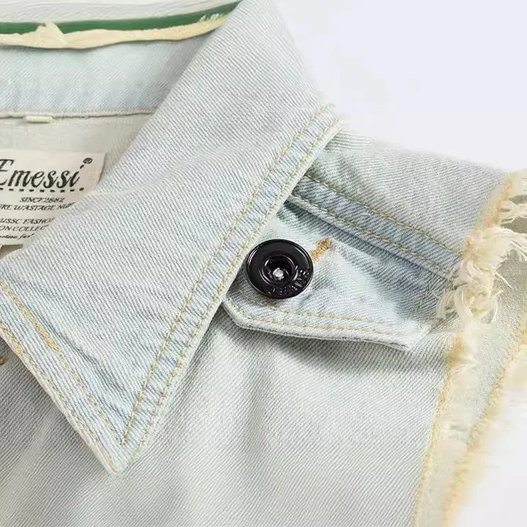 팝 봄 가을 새로운 패션 남성 워시 빈티지 레트로 블루 - Men'S Fashion Vest With Jeans 리뷰 및 가격