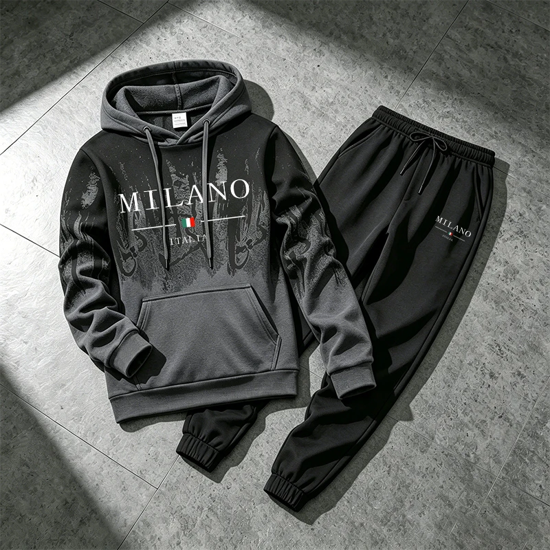 이탈리아 패션 스포츠웨어 2피스 세트 남성 데일리 캐주 - Jogger Sweatpants Men 리뷰 및 가격