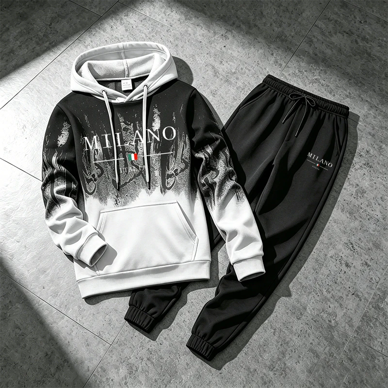 이탈리아 패션 스포츠웨어 2피스 세트 남성 데일리 캐주 - Jogger Sweatpants Men 리뷰 및 가격