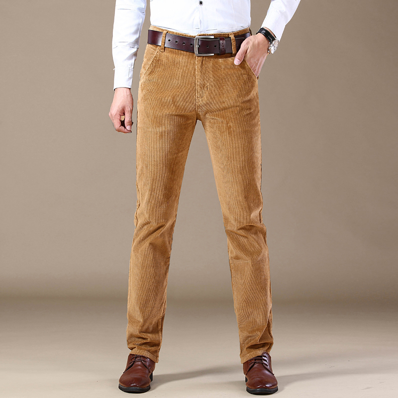 코튼 코듀로이 캐주얼 바지 남성 가을 신상 패션 카키  - Men'S Fashion Khaki Pants 리뷰 및 가격