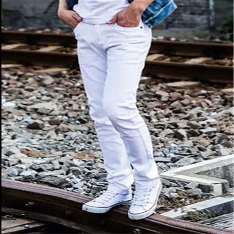 핫 패션 여름 솔리드 코튼 청바지 남성 레드 청소년 팬 - Men'S Fashion Vest With Jeans 리뷰 및 가격