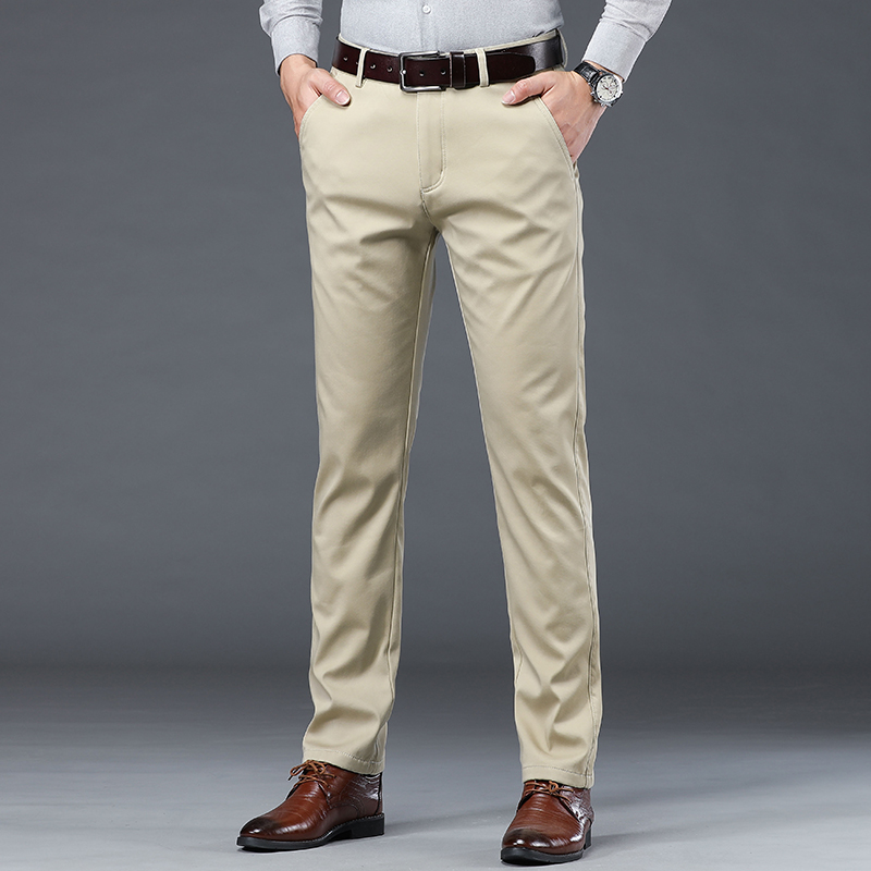 여름 얇은 남성 슬림 정장 바지 패션 비즈니스 캐주얼  - Men'S Fashion Khaki Pants 리뷰 및 가격