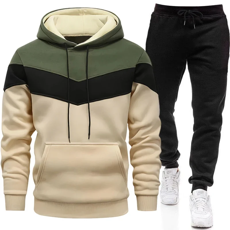 남성용 트랙수트 후드 스웨트셔츠 블랙 스웨트팬츠 가을  - Jogger Sweatpants Men 리뷰 및 가격