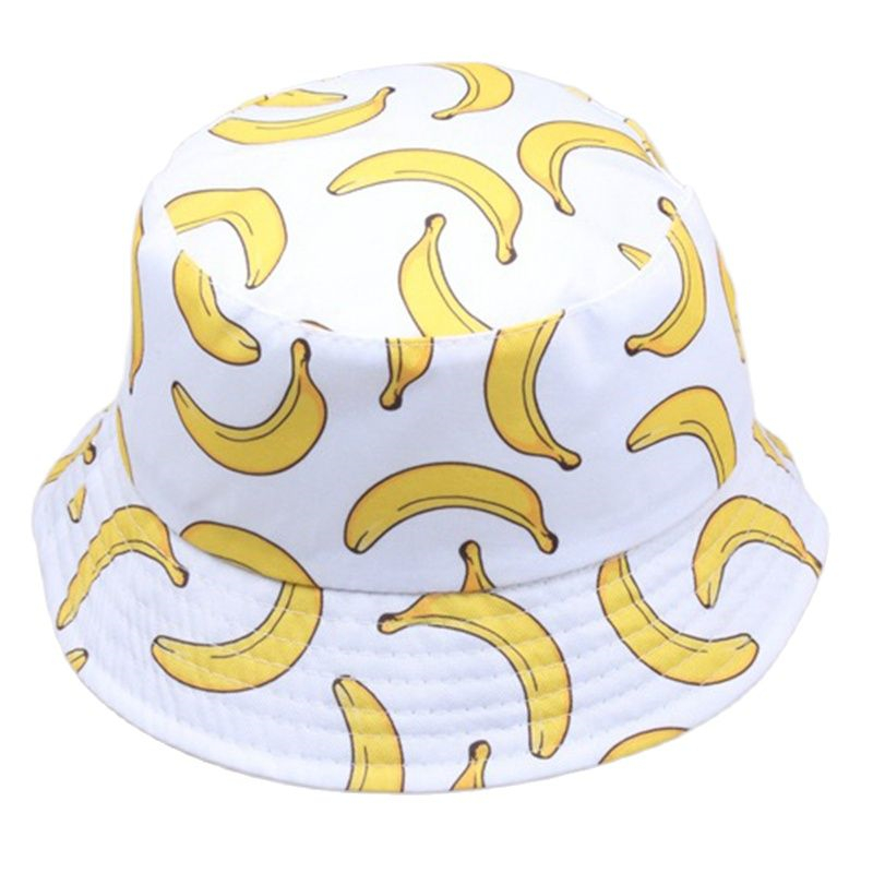 여름 봄 얇은 그늘 바나나 인쇄 면화 폴리 에스터 소프 - Mens Fashion Bucket Hat 리뷰 및 가격