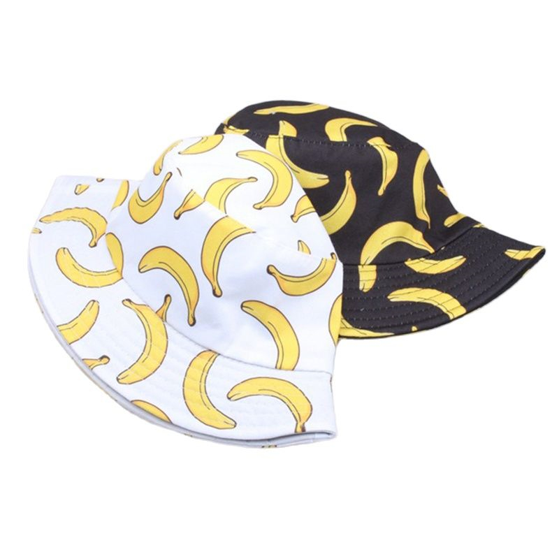 여름 봄 얇은 그늘 바나나 인쇄 면화 폴리 에스터 소프 - Mens Fashion Bucket Hat 리뷰 및 가격