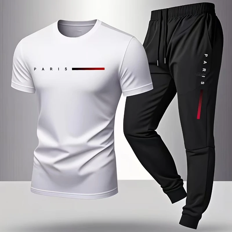 파리 남성 캐주얼 수트 봄 여름 신상 레터 프린트 아메 - Paris Men'S Fashion 리뷰 및 가격