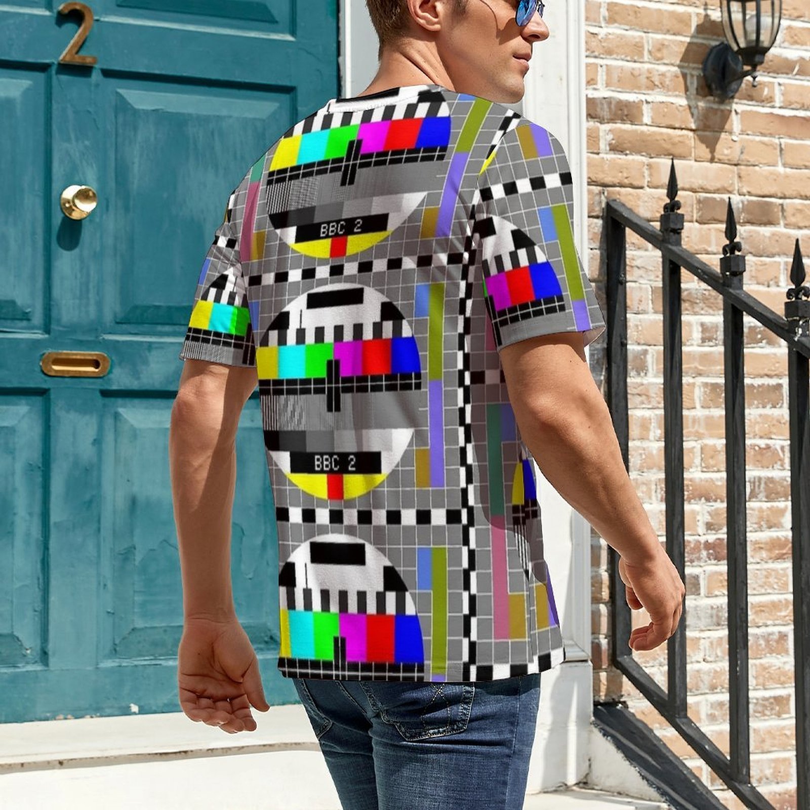TV 테스트 이미지, 테스트 카드, 프린트 티셔츠, 남 - Mens Fashion Style Images 리뷰 및 가격