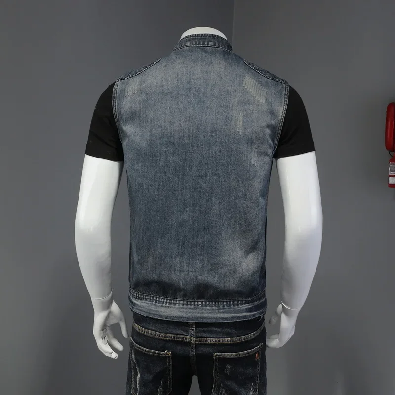 팝 스프링 가을 신상 남성 캐주얼 트렌디 스탠드 칼라  - Men'S Fashion Vest With Jeans 리뷰 및 가격