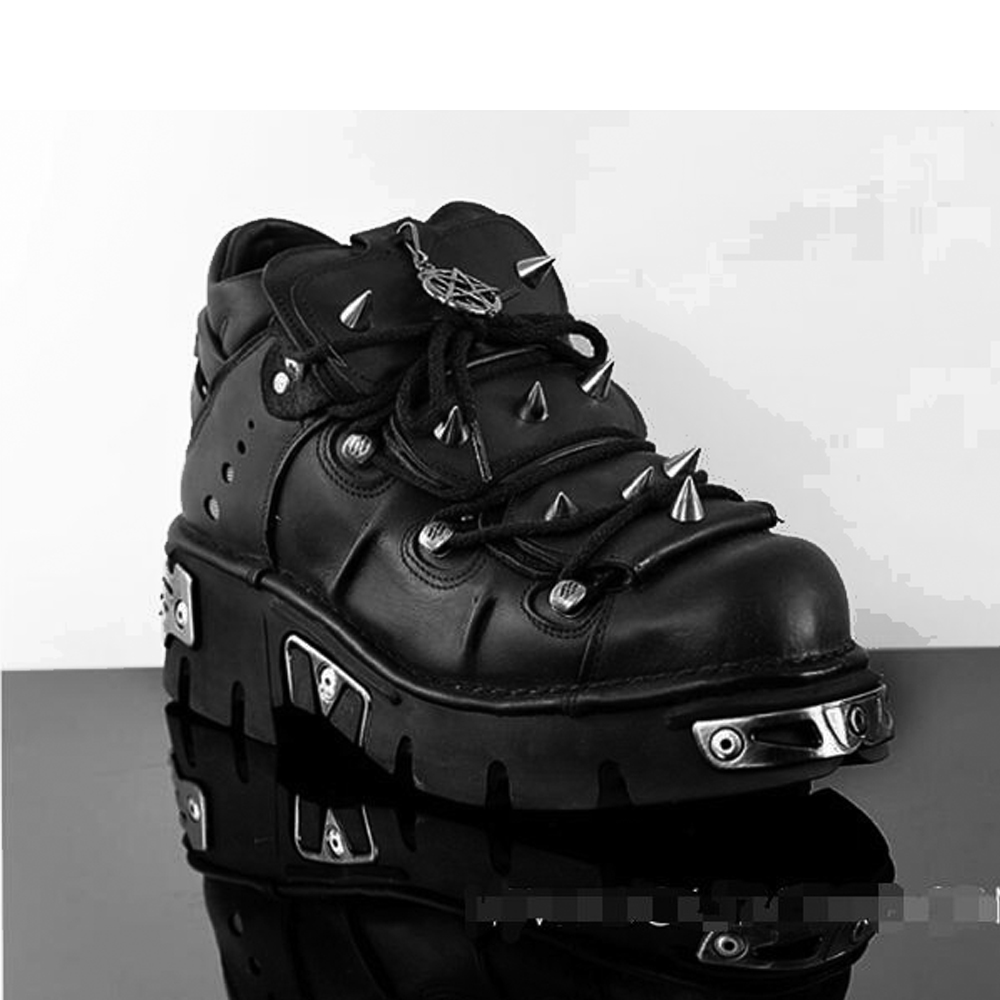 남성용 진짜 가죽 오토바이 앵클 부츠, 수제 레트로 펑 - Men'S Fashion Online 리뷰 및 가격