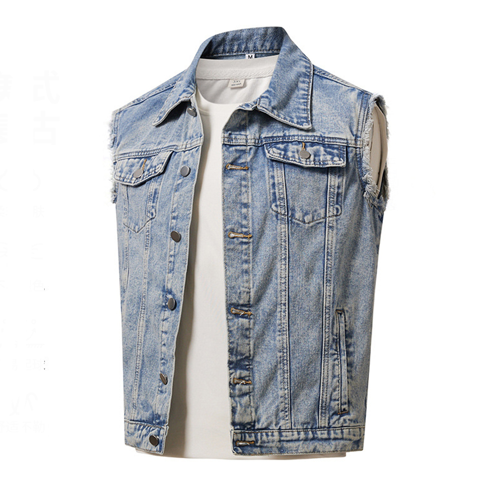 봄 가을 남성 데님 조끼 패션 남성 레트로 스트리트웨어 - Men'S Fashion Vest With Jeans 리뷰 및 가격