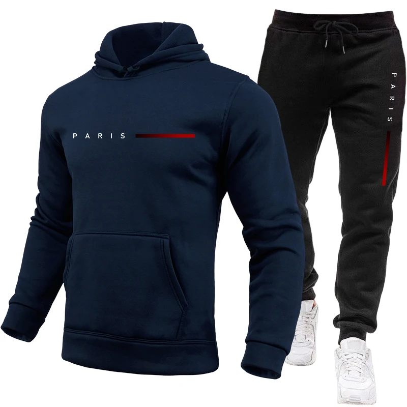 후드 스웨트셔츠와 스웨트팬츠 야외 스포츠 조깅복 남성  - Paris Men'S Fashion 리뷰 및 가격