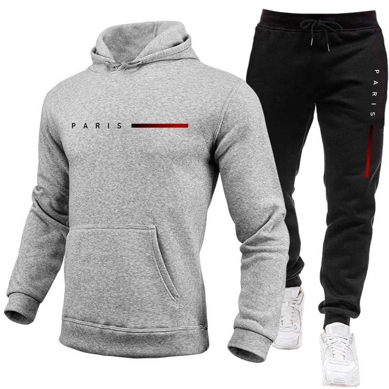 후드 스웨트셔츠와 스웨트팬츠 야외 스포츠 조깅복 남성  - Paris Men'S Fashion 리뷰 및 가격