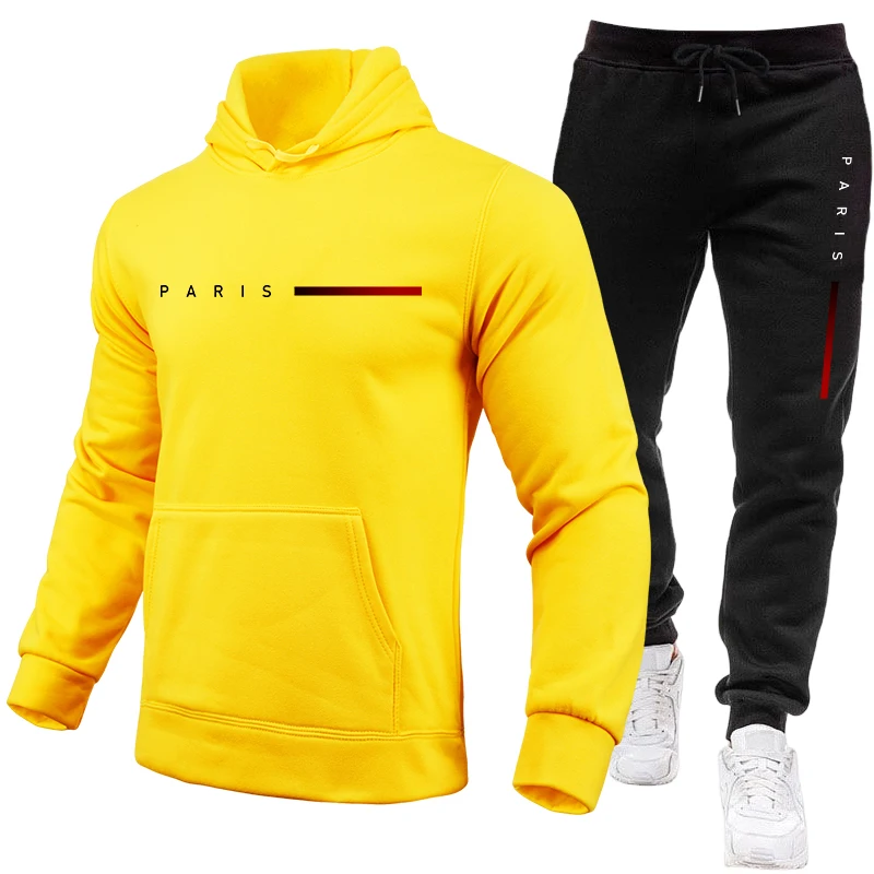 후드 스웨트셔츠와 스웨트팬츠 야외 스포츠 조깅복 남성  - Paris Men'S Fashion 리뷰 및 가격
