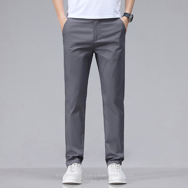 여름 얇은 남성 캐주얼 바지 패션 통기성 신축성 허리  - Men'S Fashion Khaki Pants 리뷰 및 가격