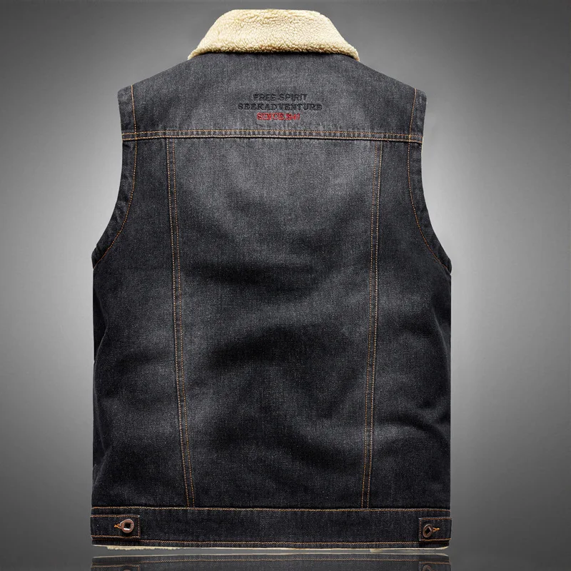 남성용 신상 데님 조끼, 겨울용 플리스 안감, 따뜻한  - Men'S Fashion Vest With Jeans 리뷰 및 가격