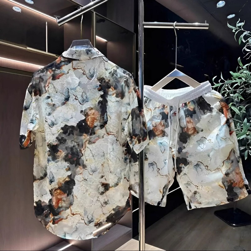 세련되고 캐주얼한 남성용 신상 고급 트렌디 프린트 반바 - Men'S Fashion Undershirt 리뷰 및 가격