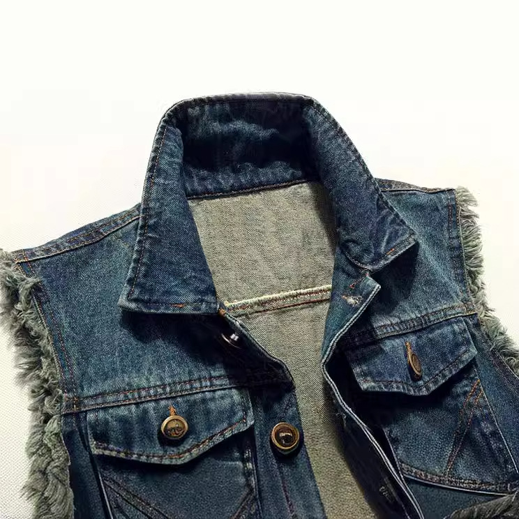 새로운 패션 남성 찢어진 데님 조끼 민소매 재킷 라이트 - Men'S Fashion Vest With Jeans 리뷰 및 가격