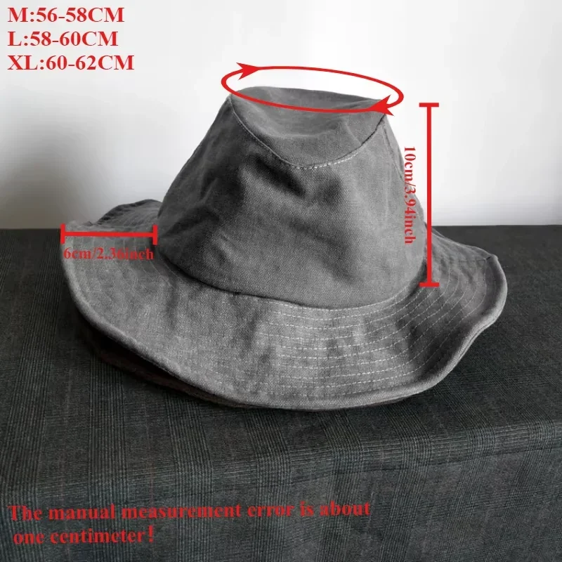 새로운 일본 디자이너 빅 헤드 62cm 양동이 모자 남 - Mens Fashion Bucket Hat 리뷰 및 가격
