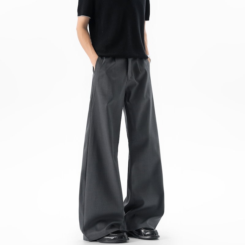 카키색 빈티지 주름 남성 정장 바지 루즈 스트레이트 캐 - Men'S Fashion Khaki Pants 리뷰 및 가격