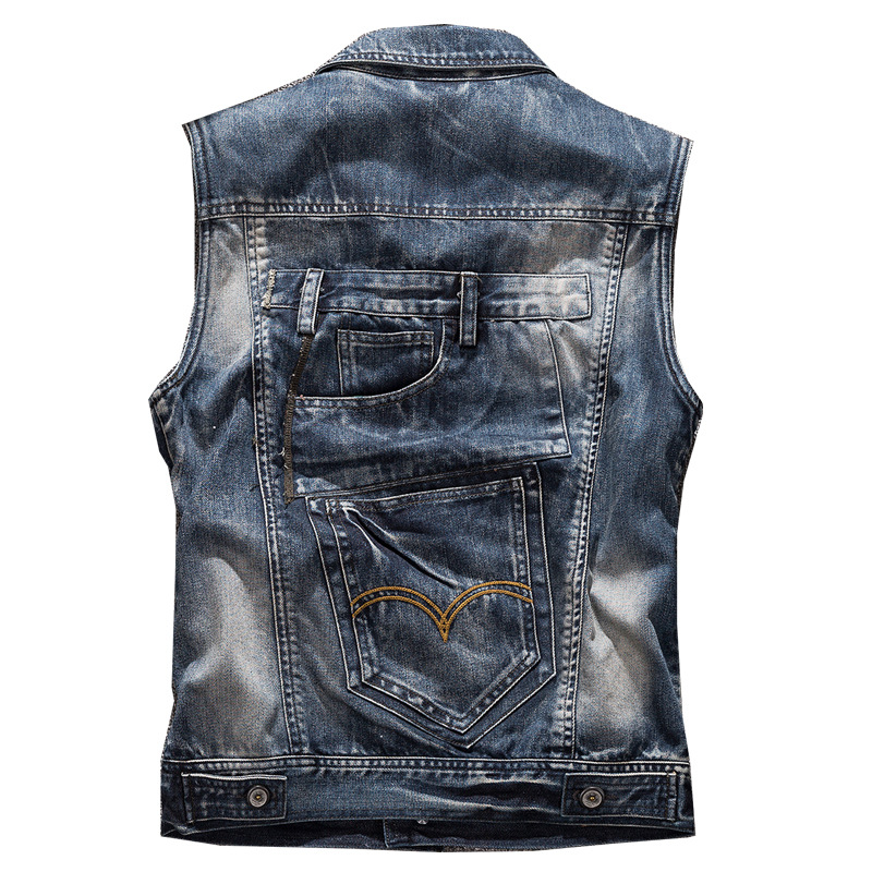패션 진 웨이스트코트 오토바이 데님 조끼 빈티지 캐주얼 - Men'S Fashion Vest With Jeans 리뷰 및 가격