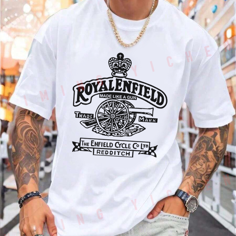 레트로 빈티지 클래식 로얄 엔필드 오토바이 건 로고 프 - Men'S Fashion Logo 리뷰 및 가격