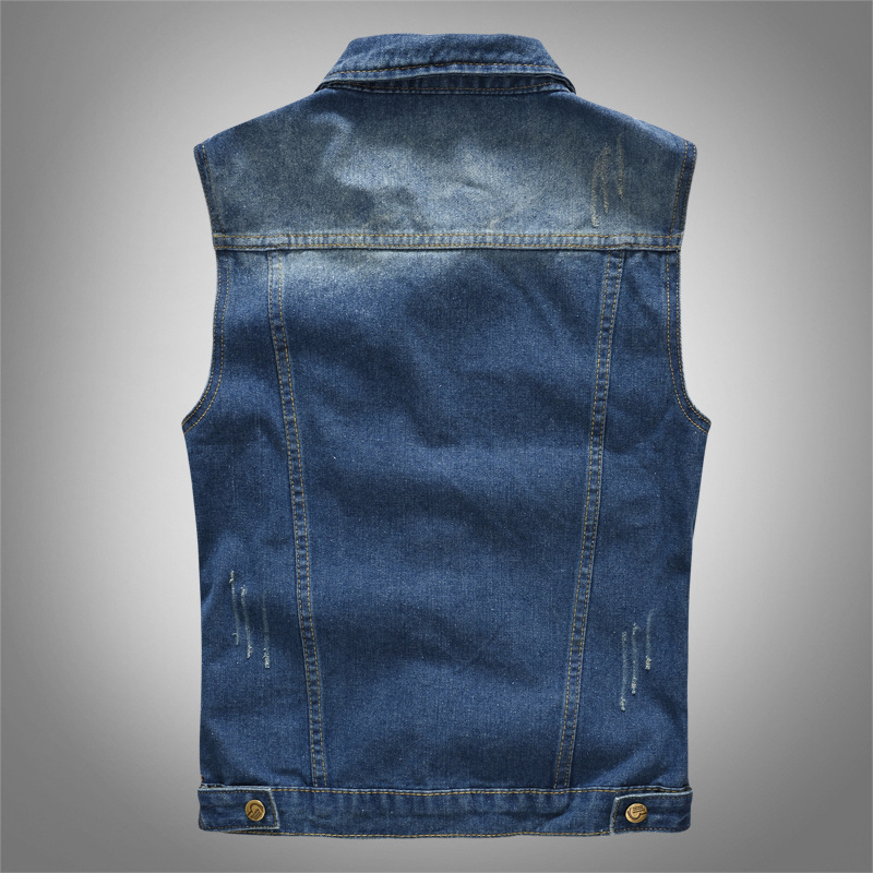 용수철 여름 남성용 데님 조끼, 빈티지 코튼 청바지 조 - Men'S Fashion Vest With Jeans 리뷰 및 가격