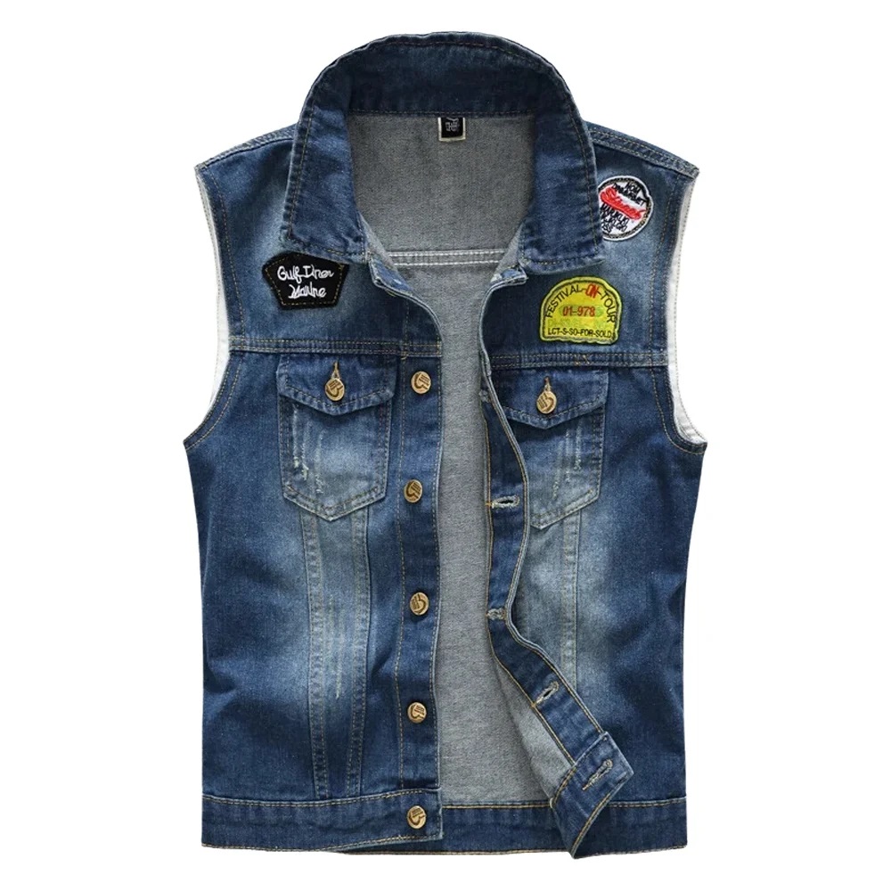 용수철 여름 남성용 데님 조끼, 빈티지 코튼 청바지 조 - Men'S Fashion Vest With Jeans 리뷰 및 가격