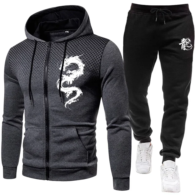 2026 신상 남성 트레이닝복 드래곤 프린트 후드티와  - Jogger Sweatpants Men 리뷰 및 가격