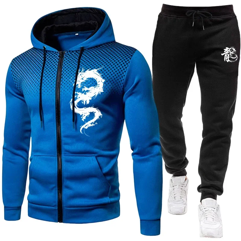2026 신상 남성 트레이닝복 드래곤 프린트 후드티와  - Jogger Sweatpants Men 리뷰 및 가격