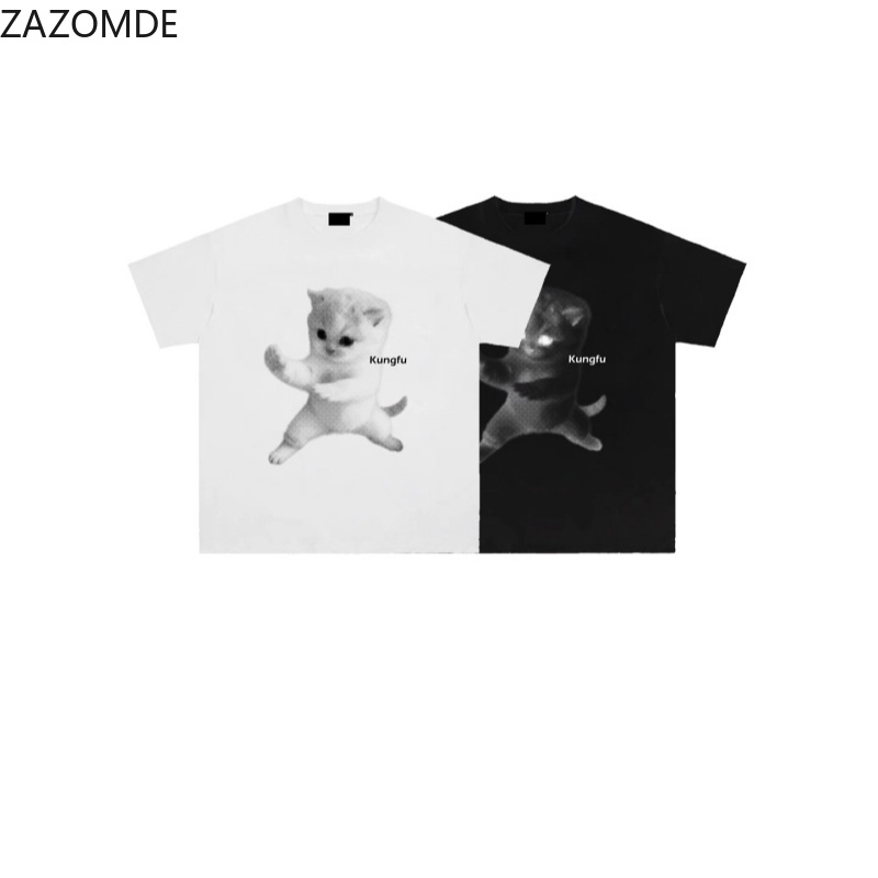 ZAZOMDE Ins 트렌디한 슬로건 그래픽 티셔츠 독 - Mens Fashion Style Images 리뷰 및 가격