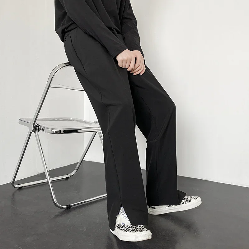 한국 패션 남성 스트레이트 배기 수트 팬츠 스플릿 디자 - Men'S Fashion Khaki Pants 리뷰 및 가격