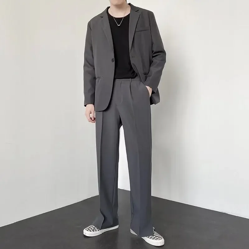 한국 패션 남성 스트레이트 배기 수트 팬츠 스플릿 디자 - Men'S Fashion Khaki Pants 리뷰 및 가격